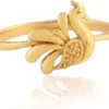 DULCI Gold Tone Peacock Enamel Finger Ring Party Jewelry For Women Girls - Image 2