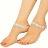 homedecor bharti White Metal Silver Plated Payal Anklet for Women & Girls Anklets Kolusu Payal Ghungroo
