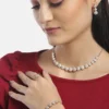 Jewellery Set for Women American Diamond Combo of Choker Necklace Set - Image 2