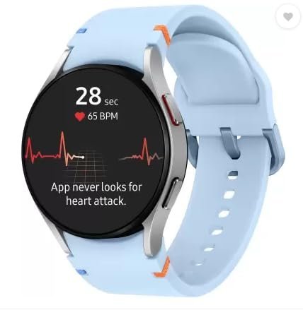 Samsung Galaxy Watch FE, 40mm BT, Sapphire Crystal Display, Sleep Coach, Fall Detection (Silver Strap, Small)