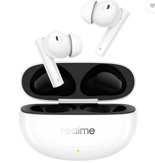 realme Buds Air 5 with 50dB ANC, 12.4mm Dynamic Bass Driver and upto 38 hours Playback Bluetooth  (Arctic White, True Wireless)