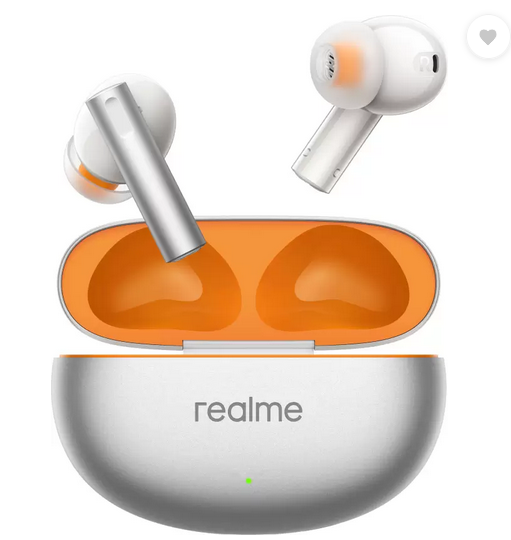 realme Buds Air 6 with 50dB ANC, 12.4mm Bass Driver, Hi-Res LHDC and 40 hours Playtime Bluetooth  (Flame Silver, True Wireless)