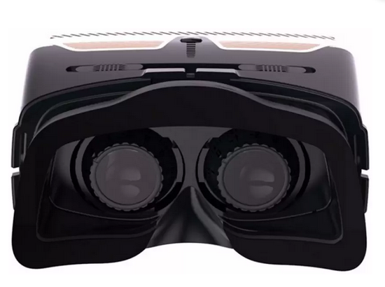 IBS PlayGlass Virtual Reality Helmet Glasses 3D Video Headset Box For 4-6" Screen  (Smart Glasses, G BLACK, GOLDEN)