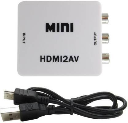 TERABYTE  TV-out Cable MINI HDMI2AV HD Video Converter??(White, For TV)