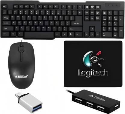 The Originals 5-in-1 Gaming Keyboard and Mouse Combo with USB Hub,OTG Cable, and Mouse Pad Combo Set??(Black)